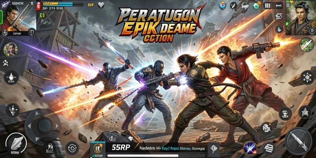 Tampilan gameplay 55RP yang mendebarkan dan seru.