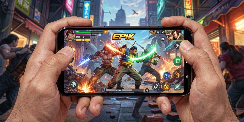 Tangkapan layar menampilkan aksi mendebarkan dari game 8180.