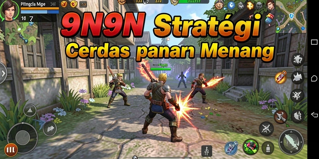 Screenshot gameplay menampilkan strategi pertempuran yang intens.