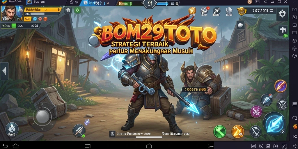 Tangkapan layar utama dari gameplay BOM29TOTO yang menunjukkan pertempuran strategi.