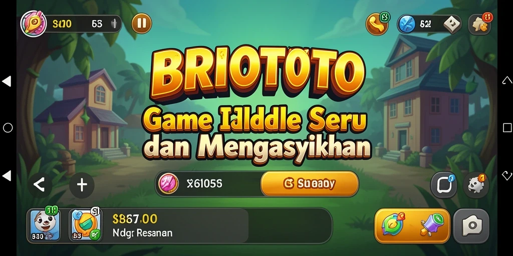 Screenshot utama BRIOTOTO menunjukkan gameplay Idle yang mendebarkan.