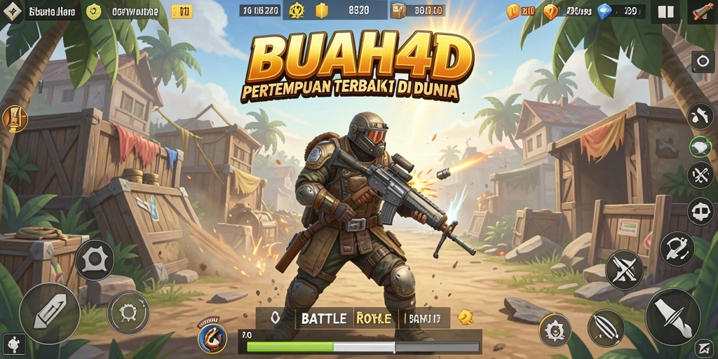 Gameplay pertempuran seru di BUAH4D dengan grafis menarik.
