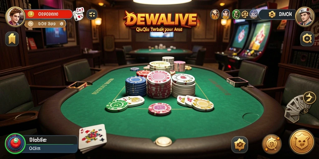 Tampilan gameplay QiuQiu yang mendebarkan di DEWALIVE.