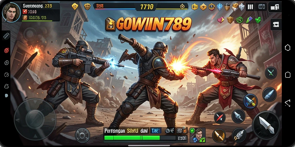 Tangkapan layar GOWIN789 menampilkan aksi pertarungan yang mendebarkan.