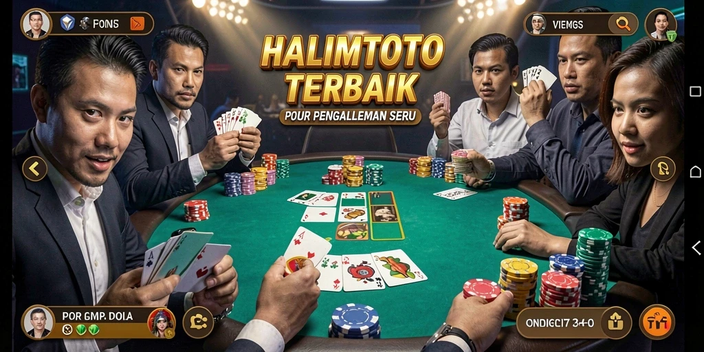 Tampilan gameplay menarik HALIMTOTO dalam permainan Poker.