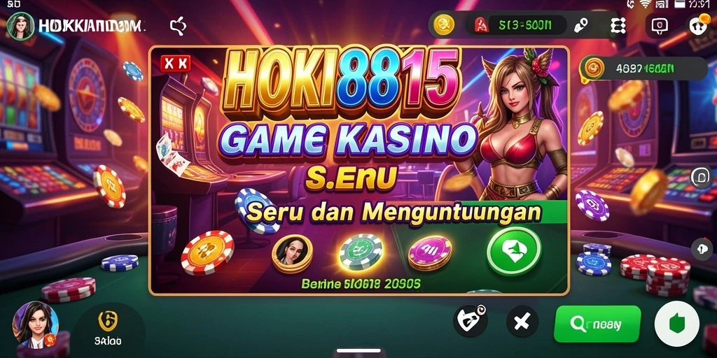 Screenshot HOKI8815 menampilkan suasana permainan Kasino yang mendebarkan.