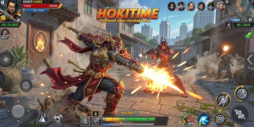 Tampilan aksi hebat dalam pertarungan HOKITIME.