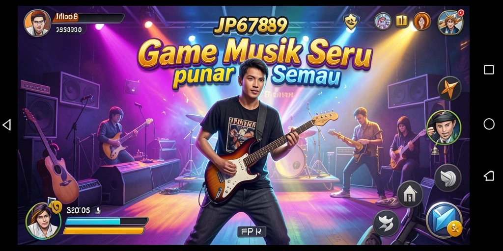 Tangkapan layar JP6789 menampilkan gameplay musik yang seru dan interaktif.