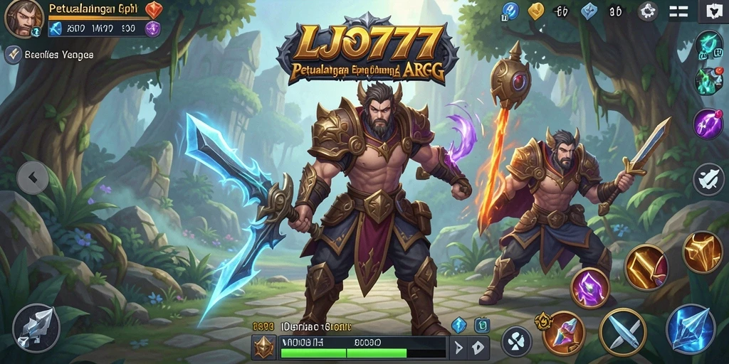 Tangkapan layar menampilkan aksi seru dalam gameplay ARPG LJO777.