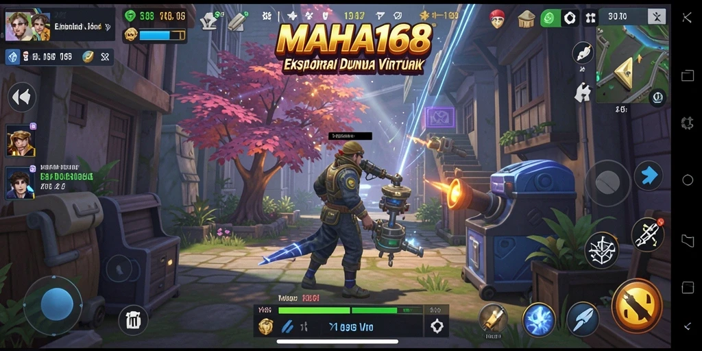 Gameplay seru dalam MAHA168 dengan dunia virtual yang luas.