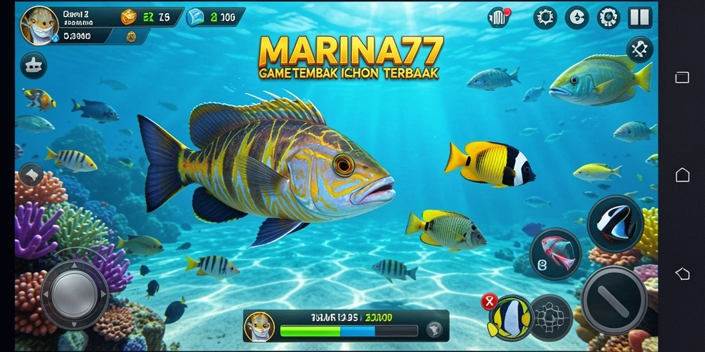Tampilan permainan seru di MARINA77 dengan aksi Tembak Ikan.