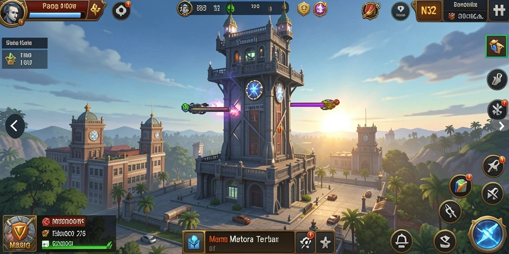 Gameplay menegangkan N32 sebagai game Tower Defense.