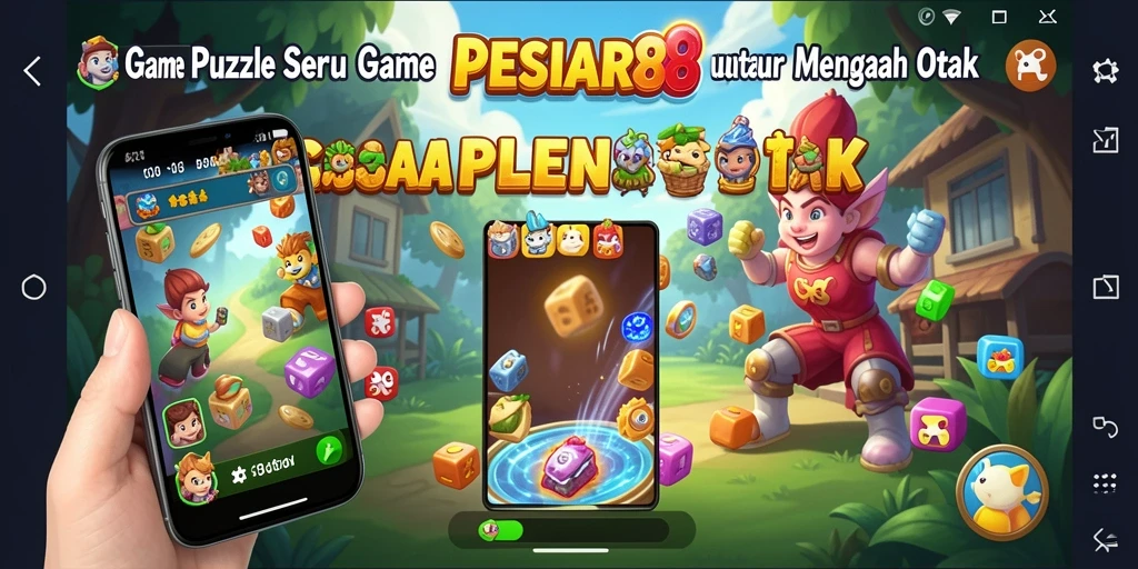 Screenshot gameplay PESIAR88 yang menunjukkan tingkat kesulitan puzzle.