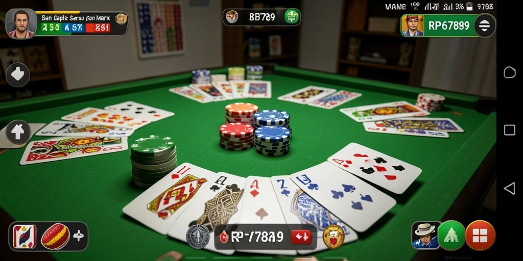 Tampilan seru gameplay Gaple di RP6789.
