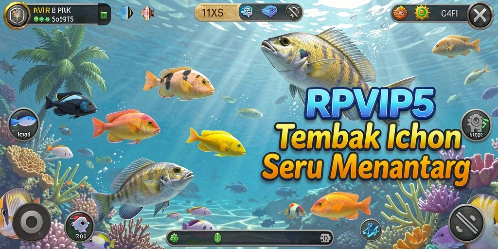 Tampilan gameplay menembak ikan yang seru dan menantang.