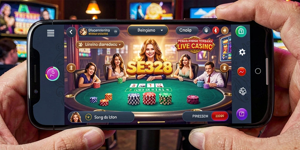 Tampilan gameplay Live Casino yang mendebarkan di SE328.