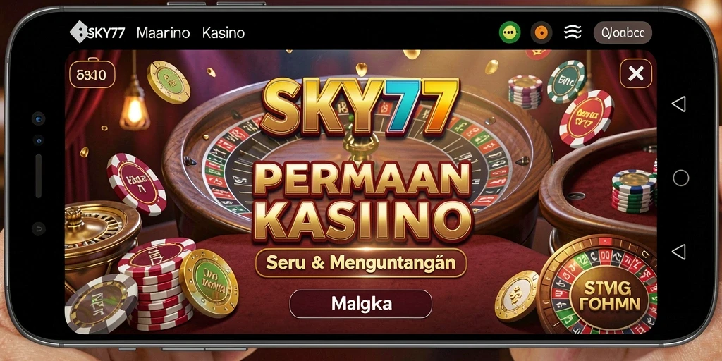 Gameplay Kasino menegangkan dan seru di SKY77.