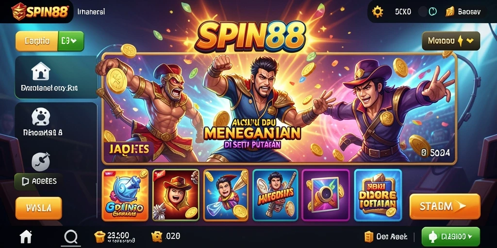 Tampilan seru gameplay action di SPIN88 dengan efek grafis yang memukau.