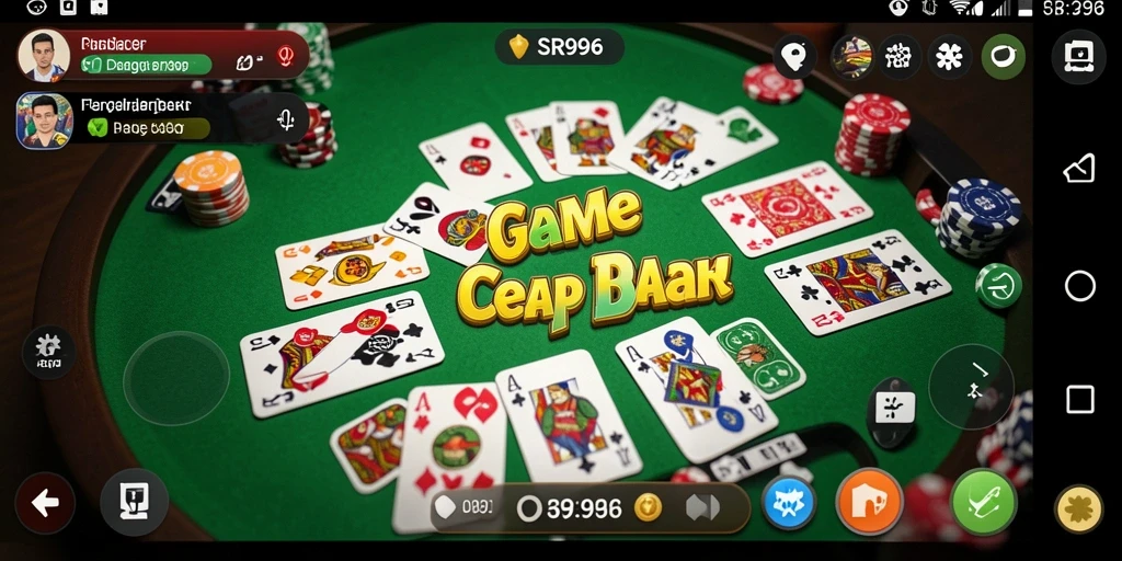Tampilan screenshot menunjukkan gameplay seru Gaple di SR996.
