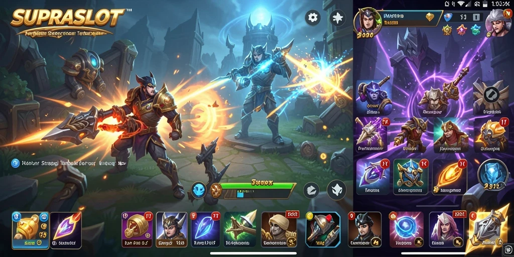 Screenshot gameplay SUPRASLOT menampilkan strategi yang seru dan mendebarkan.