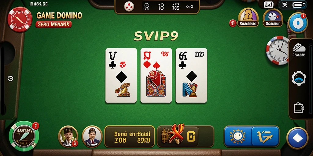 Tangkapan layar menunjukkan gameplay seru dari permainan Domino di SVIP9.