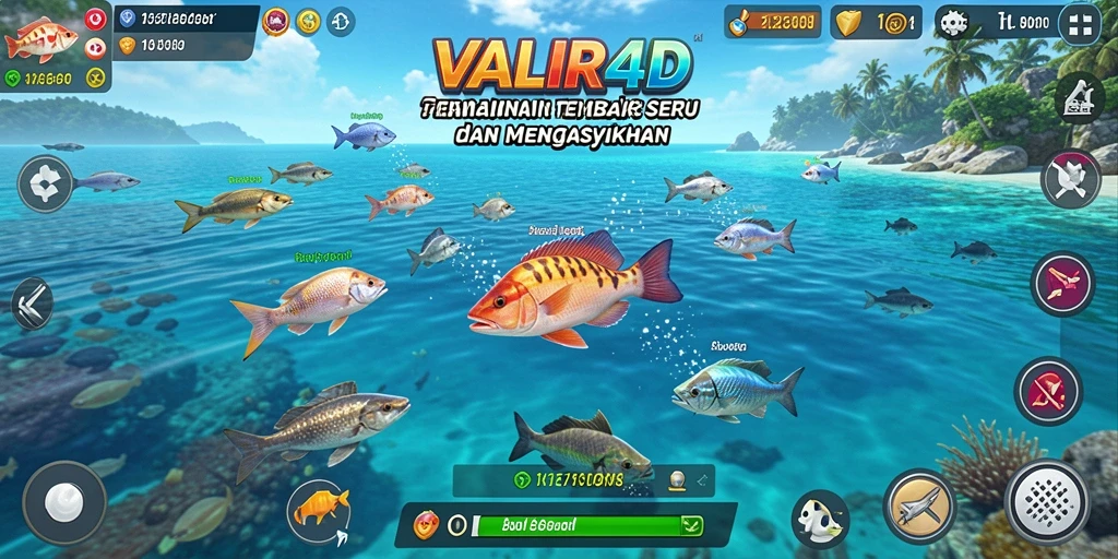 Menampilkan gameplay seru Tembak Ikan VALIR4D.