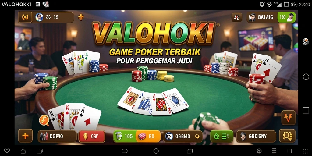 Tampilan permainan Poker yang menarik dan mendebarkan di VALOHOKI.