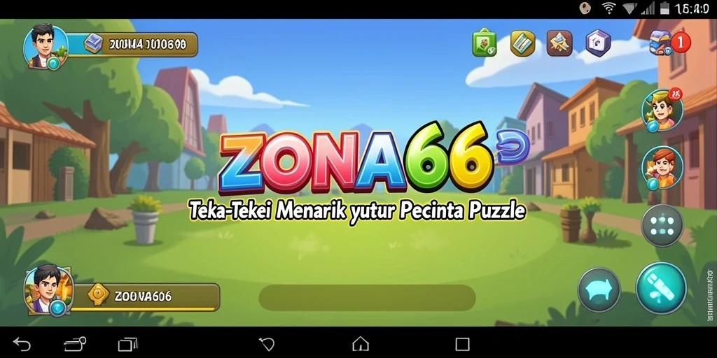 Screenshot ZONA66 menampilkan gameplay penuh tantangan teka-teki.
